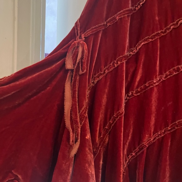 Rust Velvet midi skirt size 8 - 10 - Picture 3 of 5